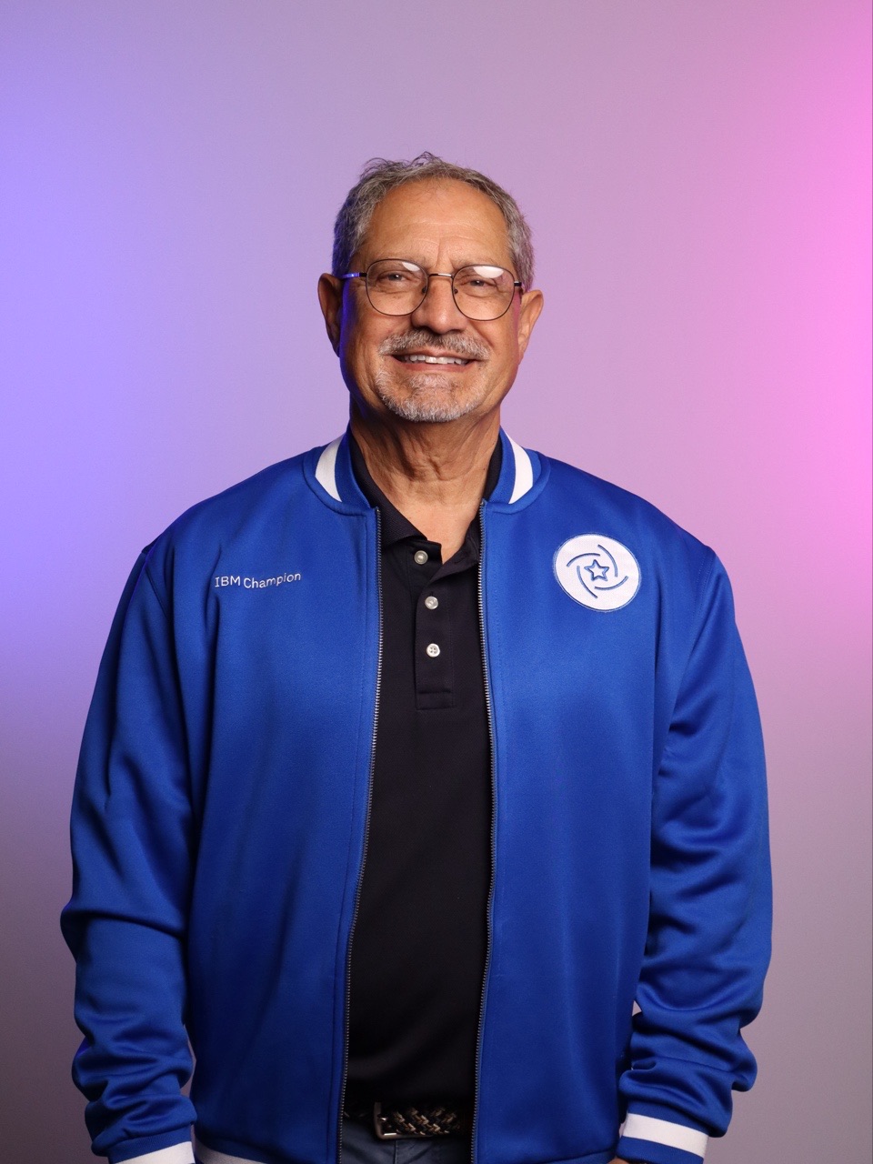Monty Chicola of Real Vision Software wearing his IBM Champion jacket